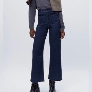 ZARA Marine High Rise Straight Pocket Jeans